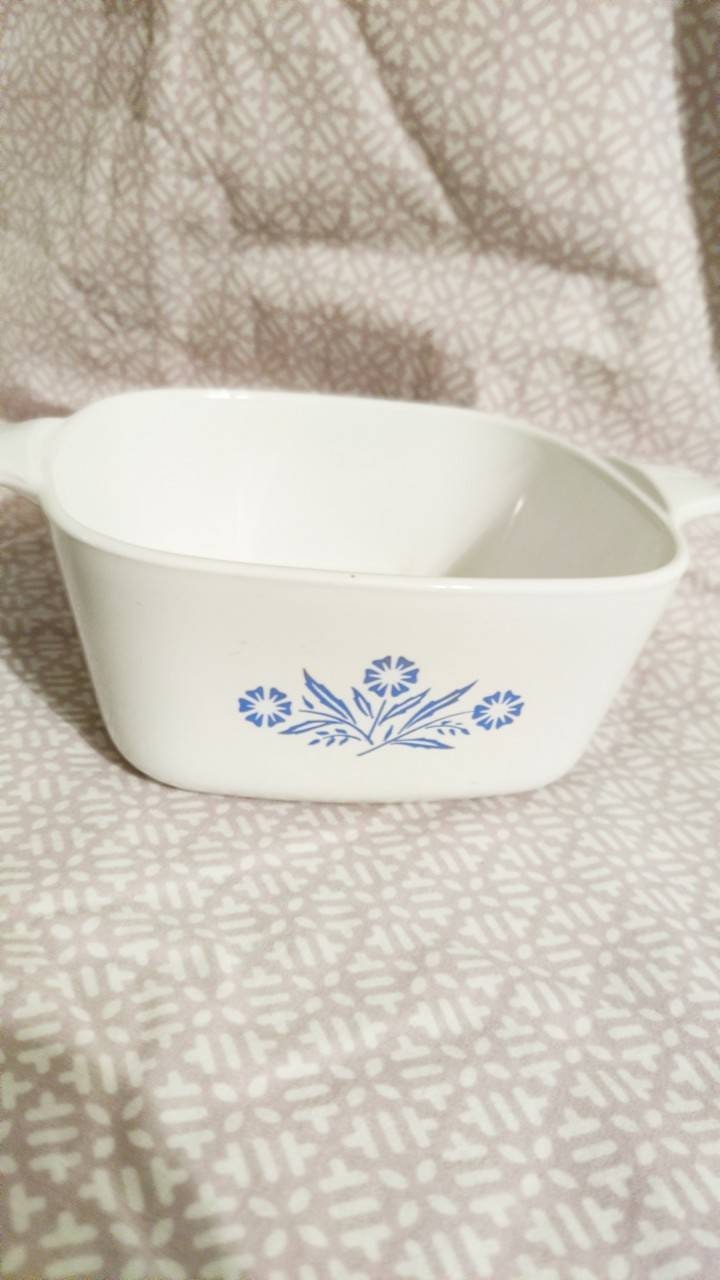 Corningware Blue Flower Casserole Dish 2 3/4 Cup Etsy