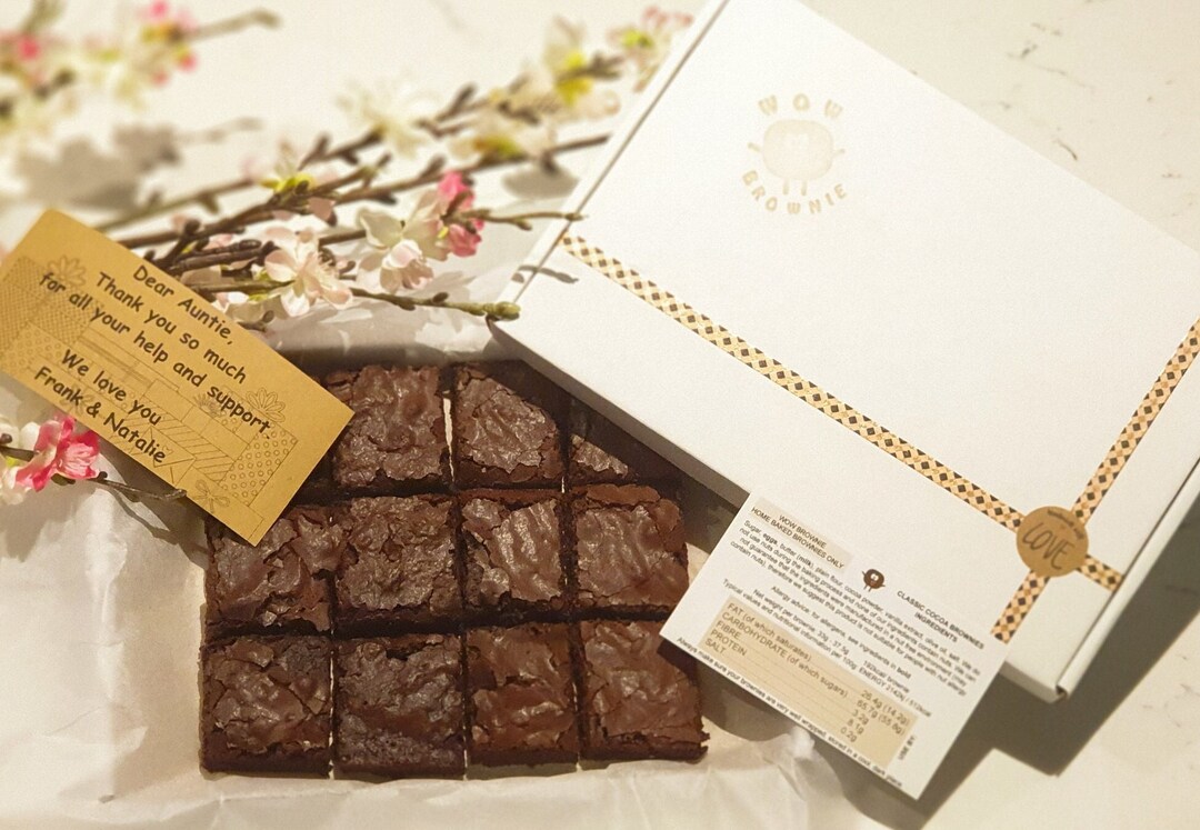 Letterbox Brownie Gift Box , Custom Gift Note, Delivered Nationwide