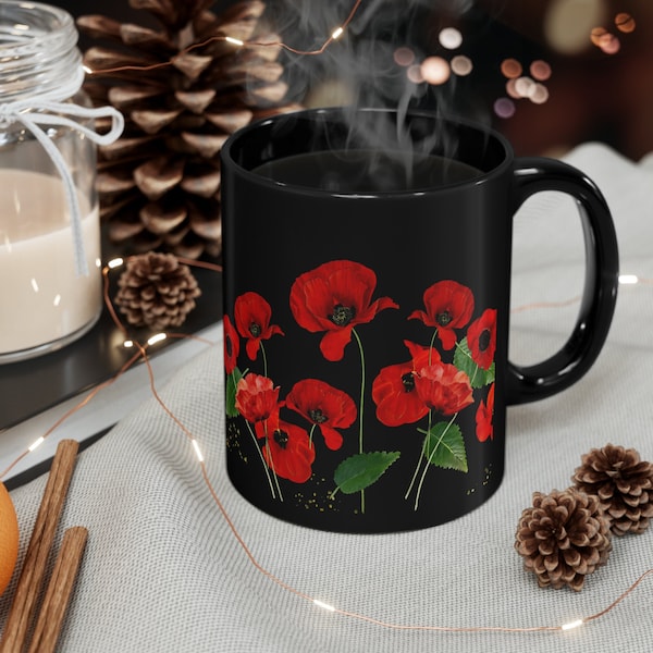 Poppies Premium Print Mug A Perfect Gift for Friends and Colleagues