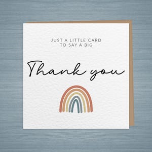 Danke-Karte Regenbogen | Eine kleine Karte um Danke zu sagen