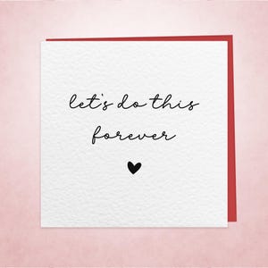Facciamolo per sempre / Semplice, carino e minimalista / Anniversario, matrimonio, fidanzamento, impegno