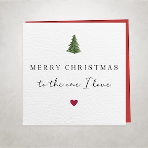 Feliz Natal para quem eu amo | Cartão de Natal minimalista e neutro para namorado, namorada, marido, esposa, companheiro(a)
