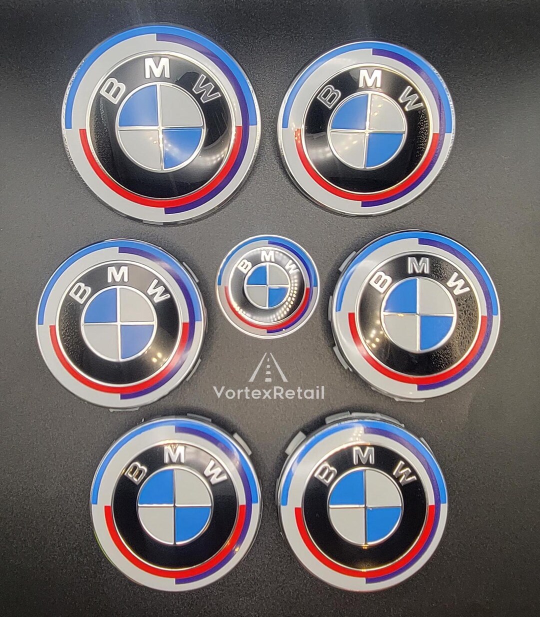 Full Set of BMW 50th Anniversary Heritage Boot Bonnet Badges Alloy ...