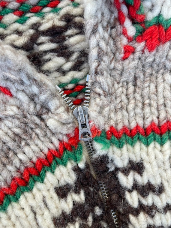 Vintage 60’s Cowichan Deer and Tree Sweater - image 9