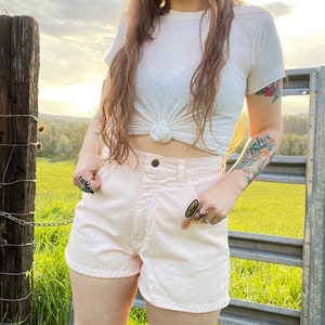 Vintage Pink Denim Shorts
