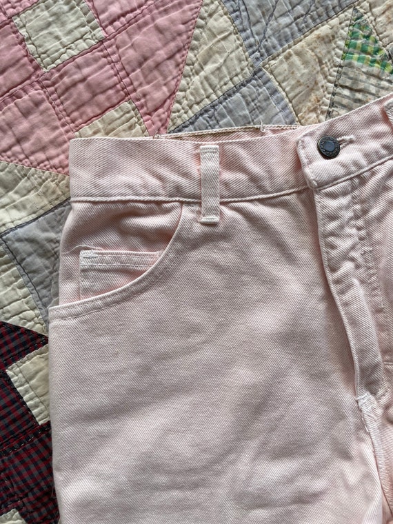 Vintage Pink Denim Shorts - image 7
