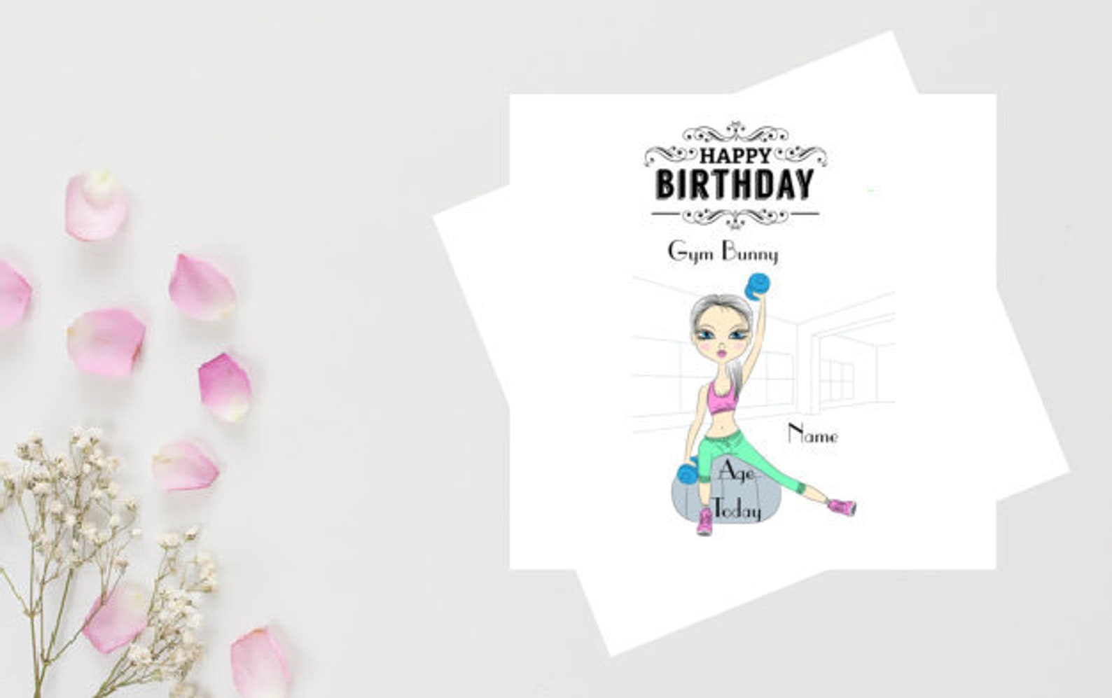 Personalised Birthday Card for Fitness Fanatic Card for Etsy Nederland
