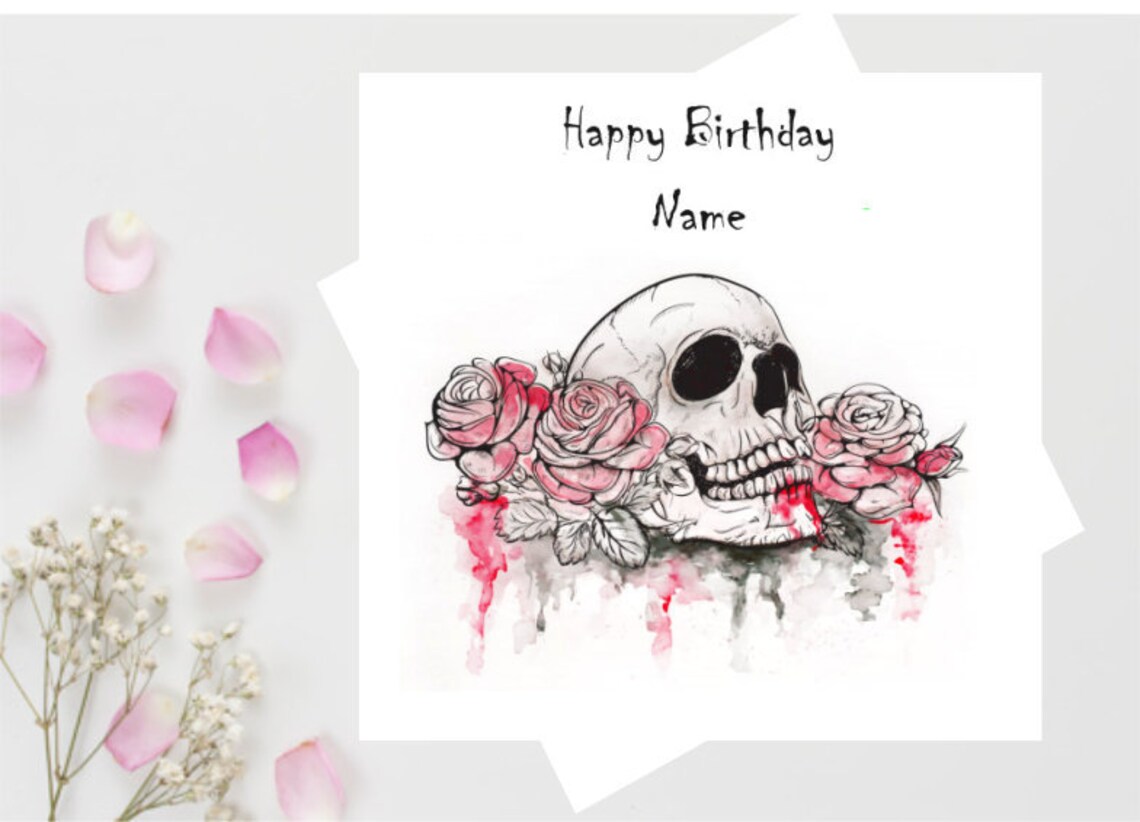 Personalised Gothic Birthday Card Etsy UK