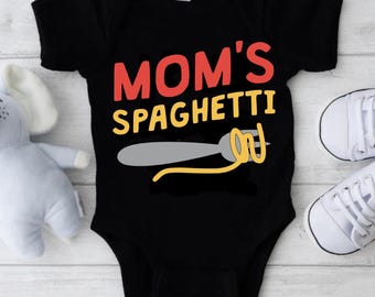 Mom's Spaghetti Baby Onesie bodysuit, Baby Shower Gift, Baby Birthday Gift, Baby Girl, Baby Boy, Unisex Kids Clothing