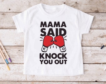 MMA Boxing Mama Said Knock You Out Onesie bodysuit, Baby Shower Gift, Baby Birthday Gift, Baby Girl, Baby Boy, Unisex Kids Clothing