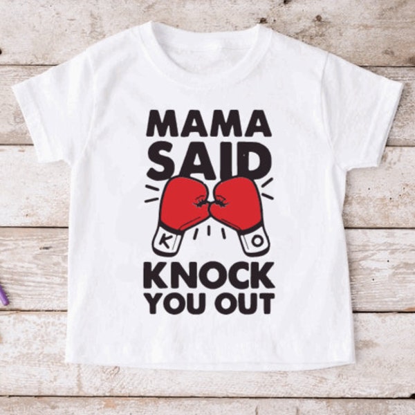 MMA Boxing Mama Said Knock You Out Onesie bodysuit, Baby Shower Gift, Baby Birthday Gift, Baby Girl, Baby Boy, Unisex Kids Clothing