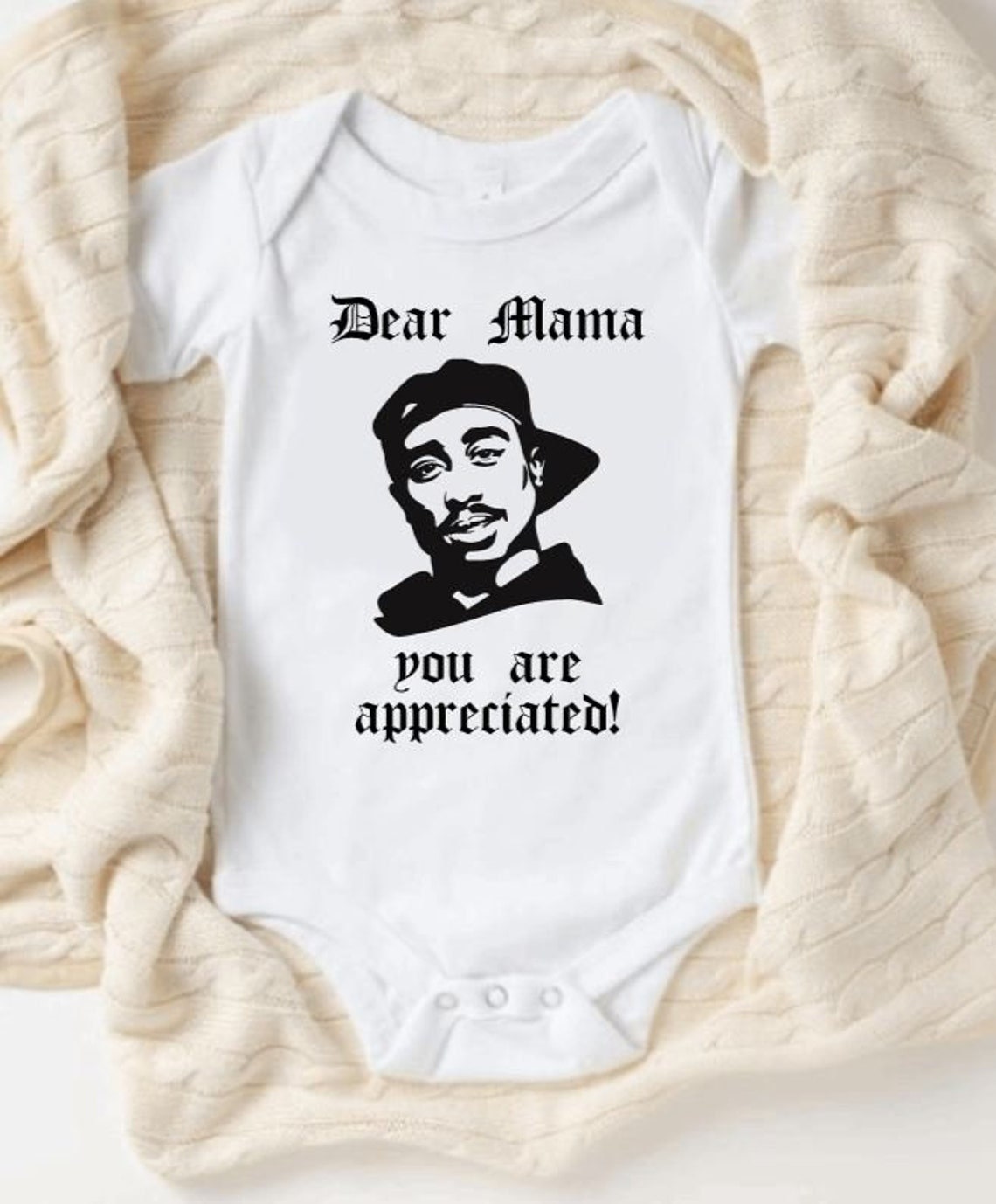 Tupac 2Pac Hip Hop Mommy & Me with a Crown Onesie