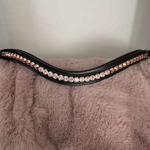 Rose Gold Fade/Ombre Crystal Leather Browband