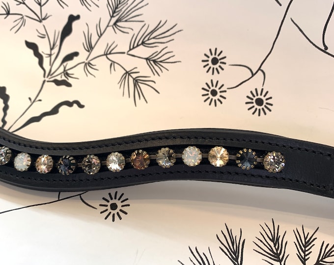 Black Bronze Neutral Leather Browband