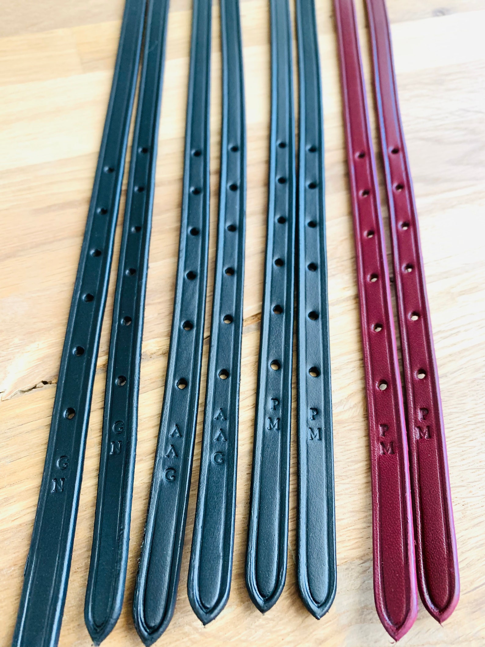 English Leather Spur Straps with Unicorns Etsy