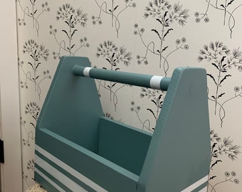 Wood Brush Storage Box/Grooming Tote/Caddy
