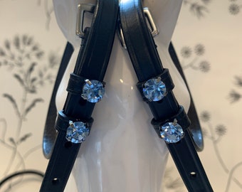 Crystal Bling English Leather Spur Straps