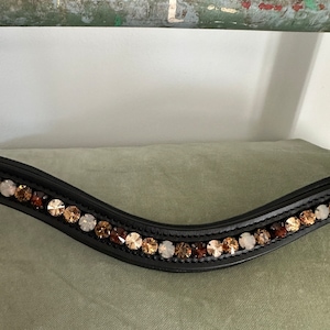Brauner Opal Kristall Stirnband in neutralem Gold