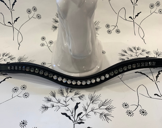 Grey Ombre Fade Crystal Leather Browband