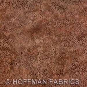 Batik Hoffman Brown Dots Coffee #53 BTY or BTHY