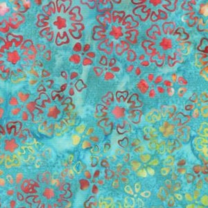 Batik Cyan Meadow Jacqueline De Jonge BeColourful Anthology 3367Q-X. BTY or BTHY