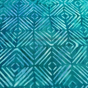 Batik Ocean Mandala Longitude  Turquoise Blank Textiles Pattern 1608  BTY or BTHY Continuous Yardage