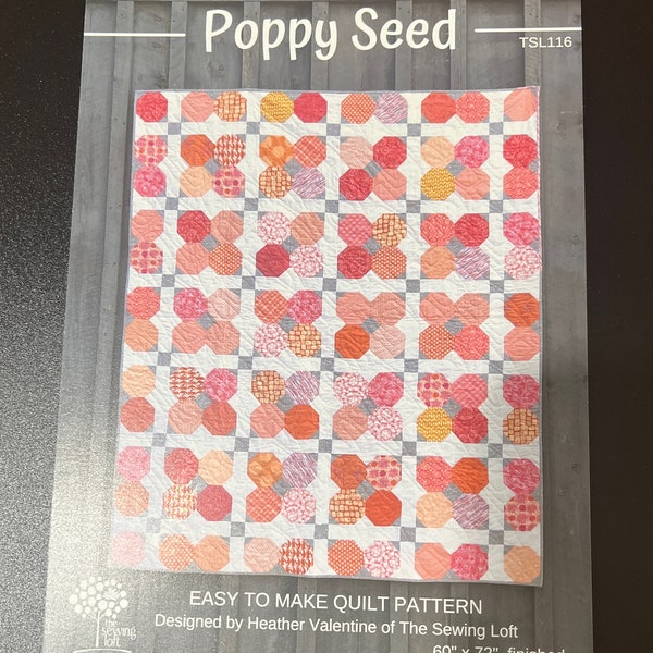 Poppy Seed quilt pattern card