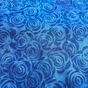 Batik Royal Blue Roses Anthology Batiks. BTY or BTHY 3414Q-X Royal