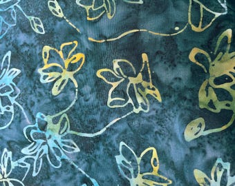 Batik Teal Lotus  Anthology Baliscapes 2733Q-X  BTY or BTHY