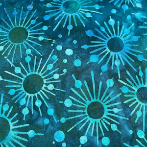 Batik Teal Celestial Stratosphere AMD-22256-348 Robert Kaufman Starburst BTY or BTHY Continuous yardage