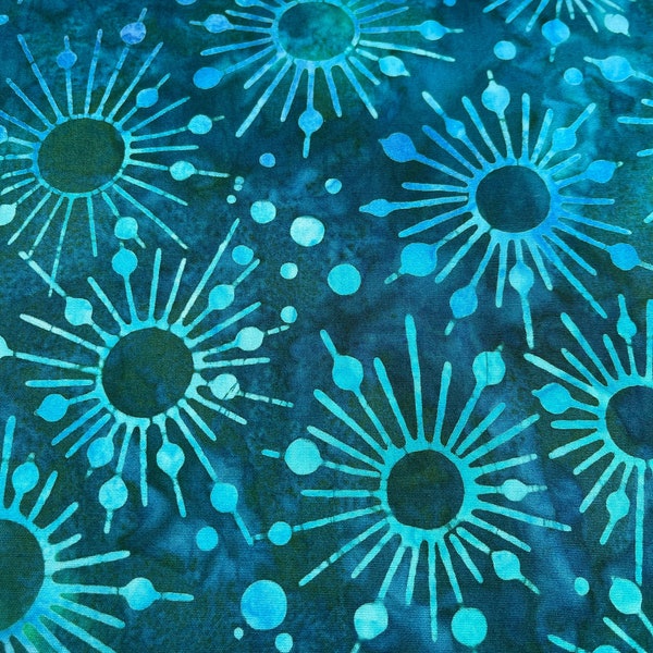 Batik Teal Celestial Stratosphere AMD-22256-348 Robert Kaufman Starburst BTY or BTHY