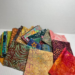 Batik Mystery Baker’s Dozen of 13 Fat Eighths (9&quot; x 21&quot;) F8