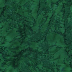 Batik Hunter Green Quilt Fabric Hoffman 1895 Watercolors #60. BTY or BTHY