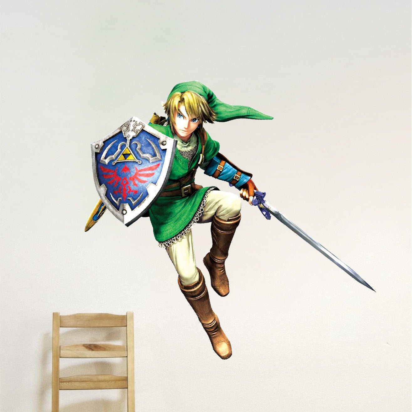 Zelda Wall Decal Zelda Wall Mural Zelda Wall Sticker Link Wall Etsy