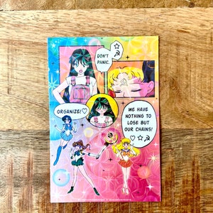 COMMIE MOON: pegatina de vinilo de Sailor Moon de izquierdas