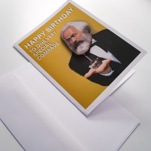 Carte de voeux d'anniversaire « Joyeux anniversaire à un camarade très spécial » Karl Marx