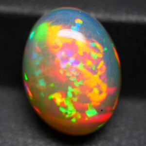 9,80 cts -Hochwertiger äthiopischer Welo Opal Mehrfarbenspiel von Regenbogenfeuer für die Schmuckherstellung | Einzigartiges Muster Opa| |13x17x8.5mm