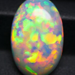 10,10 cts - Äthiopischer Welo Opal von höchster Qualität mit mehrfarbigem Regenbogenfeuer für die Schmuckherstellung | Einzigartiges Muster Opal| 14.5x22x6mm