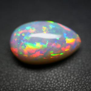 12 cts -Hochwertiger äthiopischer Welo Opal Mehrfarbenspiel von Regenbogenfeuer für die Schmuckherstellung | Einzigartiger Pattern-Opal|12x20.5 x 9 mm