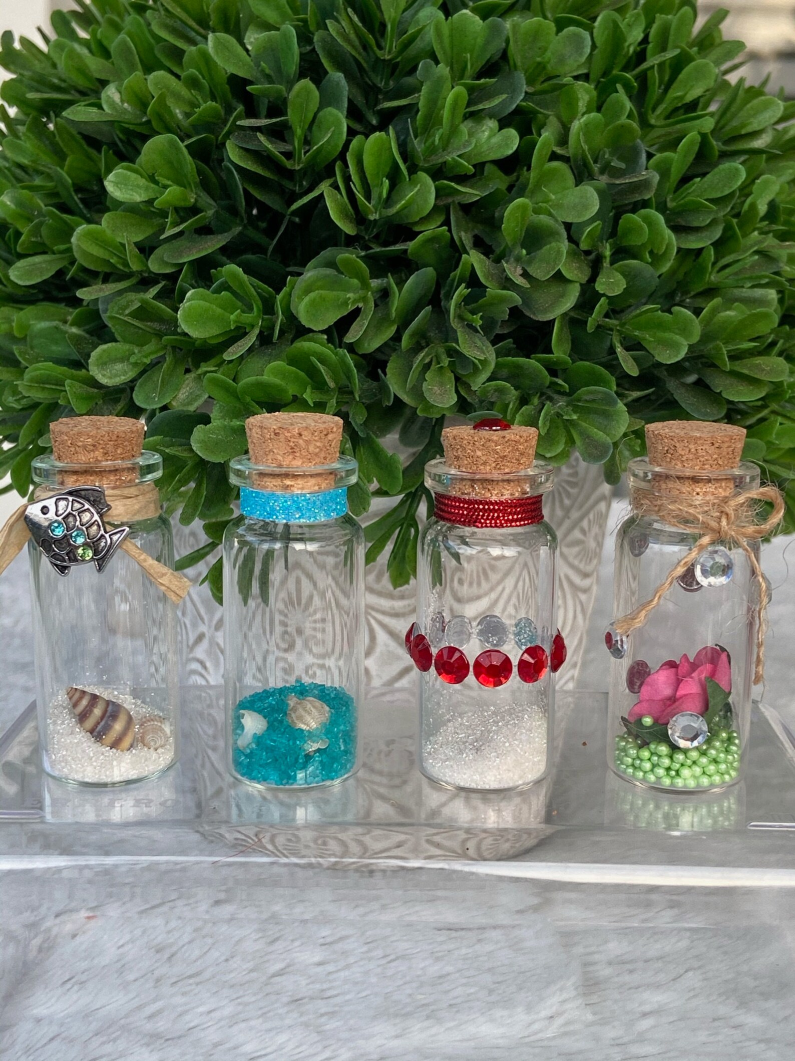 Decorazioni Casa Stile Pozioni Bottiglie Vetro Decorative Magic Season - Set 4 Bottiglie Coniche 350 Ml Con Tappi Sughero, Per Decorazioni Bottiglie Tema Magia - 10