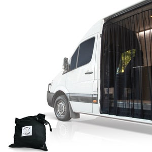 Magnetic Bug Screen for Mercedes-Benz Sprinter, Ford Transit, RAM ProMaster, and Other Campervans.   Magnetic Closure Mosquito Net