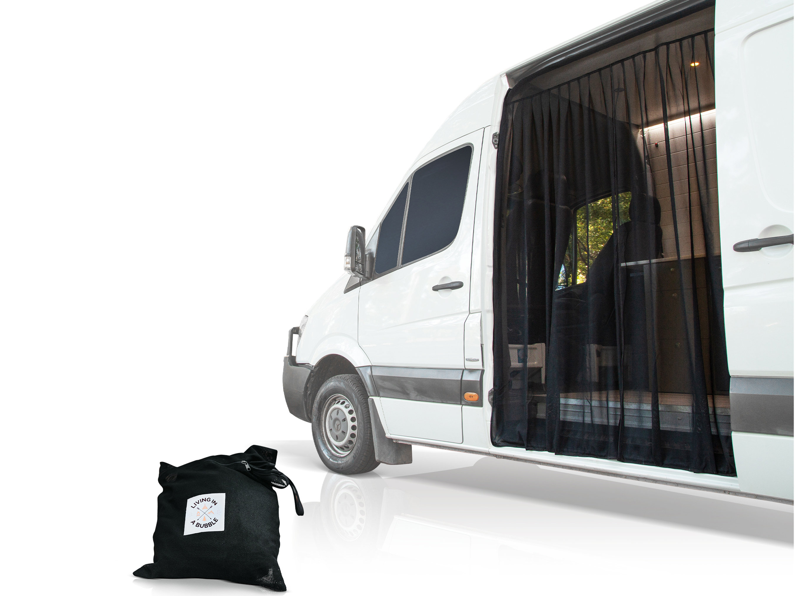 Pantalla para furgoneta, accesorios para furgonetas Mercedes Sprinter y  otras autocaravanas, mosquitera de malla para puerta lateral corrediza, Van