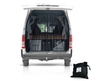 Magnetic Bug Screen for Standard Roof Campervans, Bug Mesh Vans Mosquito Net Screen for Rear Barn Door, Zipper Closure - Standard Size