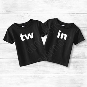 Twin Shirts // Baby Twin Matching Outfits // Cotton Bodysuit Outfits // Baby Clothes // Baby Shower Gift //  HTV