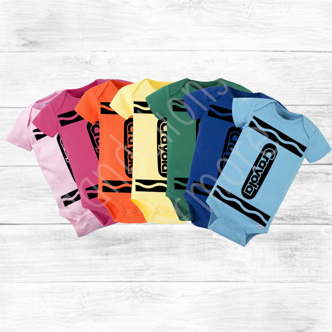 Crayon Onesies, Crayon Themed Shirts, Crayola Shirt, Colorful Crayon