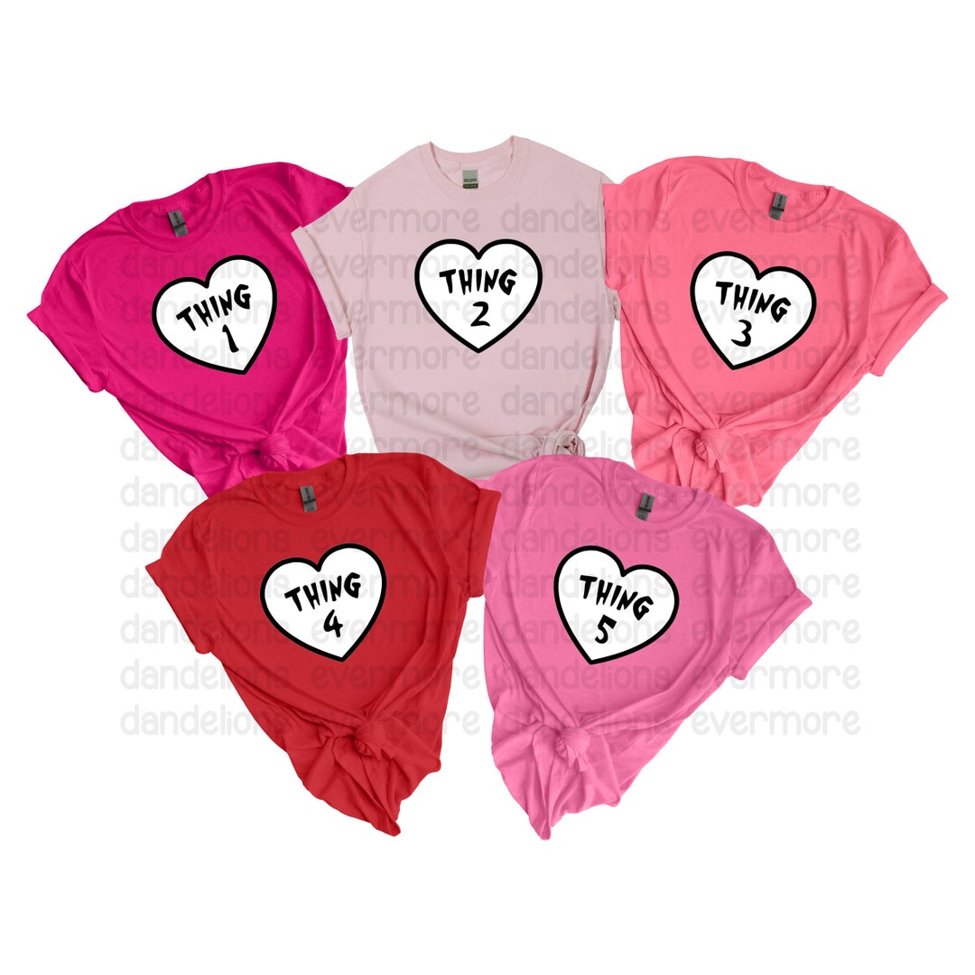 One Thing Heart Customizable Valentine's Heart Theme Thing 1, Thing 2 (3,4..) Dr Seuss ...
