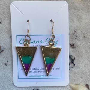 Mardi Gras Statement Earrings | New Orleans | Lake Pontchartrain | Biloxi Mardi Gras