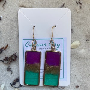 Mardi Gras Statement Earrings | New Orleans | Lake Pontchartrain