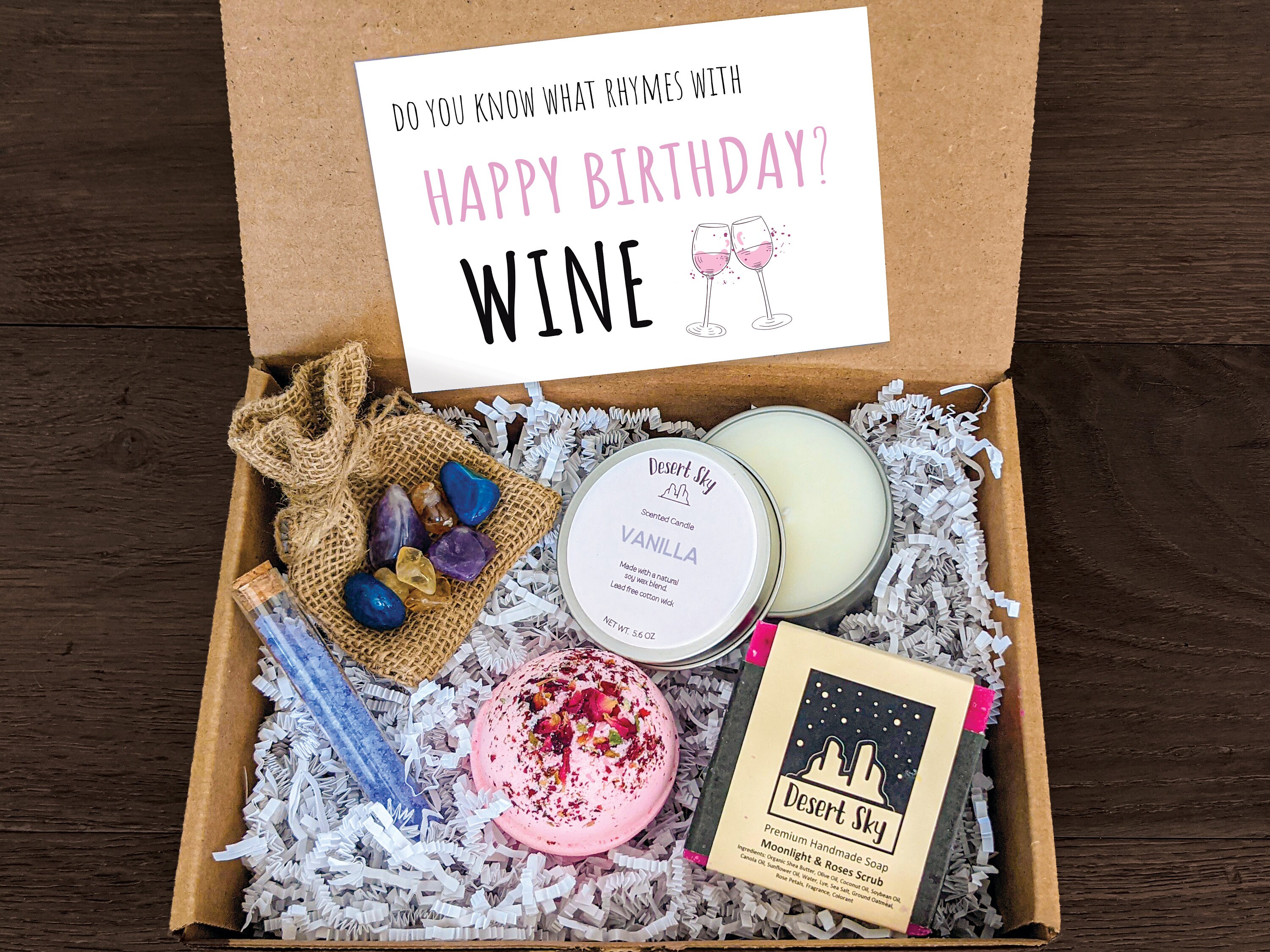 Spa Birthday Box. What Rhymes With Happy Birthday Happy - Etsy Uk