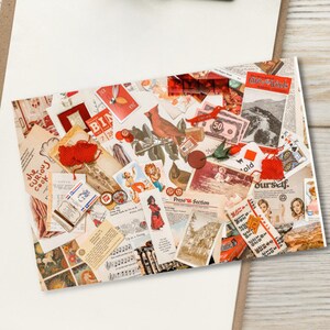 Cartão postal de fotografia original | Cartão postal de itens efêmeros vintage Cardinal | Arte em miniatura 4x6 | Arte efêmera vintage | Cartão postal de scrapbooking